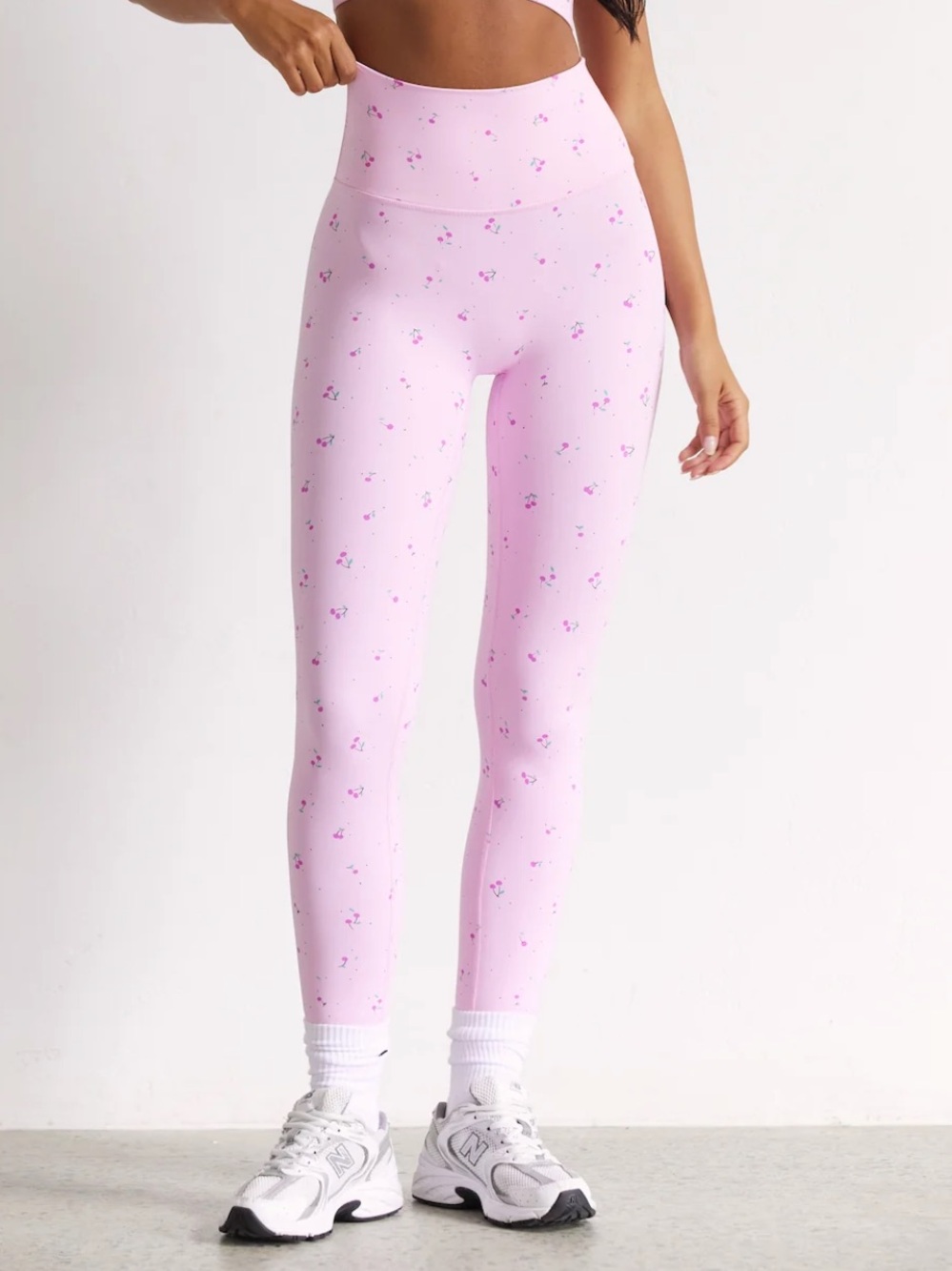 Astoria Activewear Luxe Blossom Full Length Legging in Cherry
